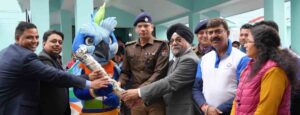 राष्ट्रीय खेलों के लिए जागरूकता फैलाने के उद्देश्य स्पोर्ट स्टेडियम से मशाल यात्रा का हुआ शुभारंभ