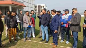 जिलाधिकारी के निर्देशन में उपजिलाधिकारी रुद्रपुर व ओसी कलेक्ट्रेट ने मलखंभ प्रतियोगिता हेतु चयनित वन चेतना केंद्र स्पोर्ट्स स्टेडियम का स्थलीय निरिक्षण किया