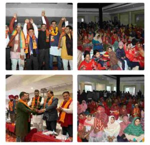 चेतन अरोरा व अतुल पांडे के नेतृत्व में सैकड़ो कांग्रेसियों नेथामा भाजपा का दामन