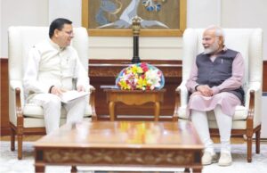 सीएम ने की नई दिल्ली में प्रधानमंत्री मोदी से शिष्टाचार भेंट
