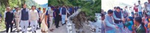 मुख्यमंत्री ने आपदा प्रभावित क्षेत्र में ग्रामीणों का हालचाल जाना