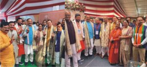 नवनिर्वाचित सरकार के शपथ ग्रहण समारोह में हुए सम्मिलित हुए सीएम धामी