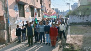 गुरु तेग बहादुर के शहीदी दिवस पर प्रभातफेरी निकाली