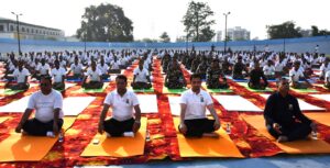 जनपद में 12वें अन्तराष्ट्रीय योग दिवस पूरे हर्षाेल्लास के साथ मनाया