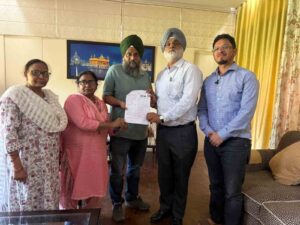 विधायक त्रिलोक सिंह चीमा ने परिवार सहित कराया एसआईआर में नाम दर्ज, नागरिकों से की सहभागिता की अपील