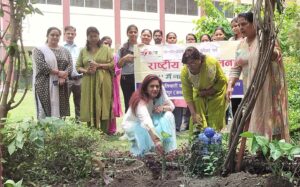 चंद्रावती महाविद्यालय मंे हरेला पर्व पर किया पौधारोपण
