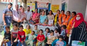 आगनबाड़ी केन्द्र बम्बाघेर मे आगनबाड़ी ऑगन मिलन कार्यक्रम समपन्न