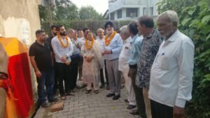 विधायक चीमा ने किया वार्ड 35 में तीन टाइल मार्गों का शिलान्यास